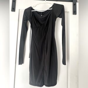 SKIMS Shimmer Swim Dress Black Size Medium